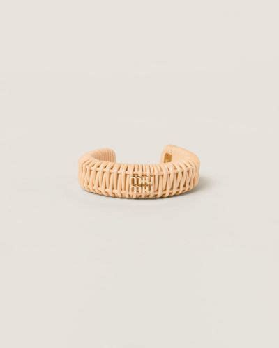 miu miu fabric bracelet|Natural Woven Fabric Bracelet .